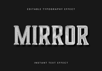 Silver Glitter Chrome Text Effect Metallic Bold Shiny Font