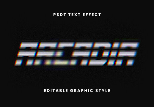 White And Black Retro VHS Noise Text Effect Scanline Glitch Font