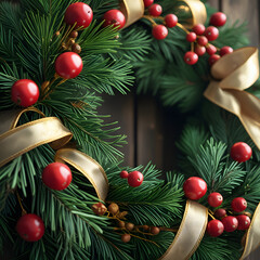 Christmas wreath Generative AI