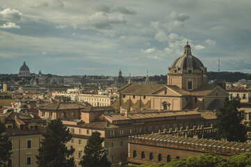 Obraz premium tejados de la ciudad de roma
