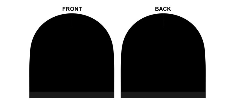 Beanie Hat Mockup Template Vector