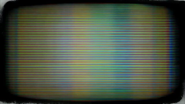 Abstract pattern of vertical colored lines on a screen.