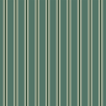 Pinstripe green and beige seamless pattern with narrow lines. Classic pajama fabric. Elegant design. Simple monochrome background. Print, wallpaper. Green, beige