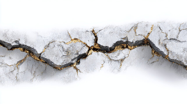 Elegant close-up shot of a cracked surface