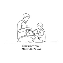 Mentor and Student Reading Together on International Mentoring Day