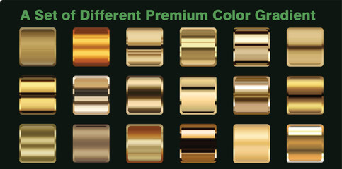 Gold Gradient Bars Vector Pack Luxury Metallic Bronze Rose Gold Copper Chrome Foil Strips AI EPS SVG PNG, Premium Golden Gradient Rectangles Buttons Labels Metallic Shiny Badges Collection, Luxury Gol © Picto
