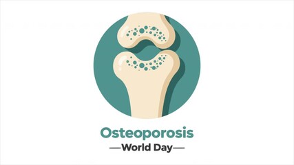 Osteoporosis World Day Bone, art video illustration.