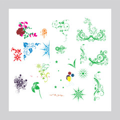 Colorful Floral Illustration Bundle | Decorative Flower