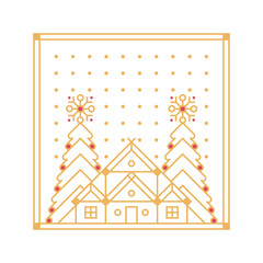 New year's traditional illustration for postcard and packing. Decorative elements for Christmas decor and new year's traditional decoration.