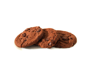 Pile of double dark Chocolate chip cookies