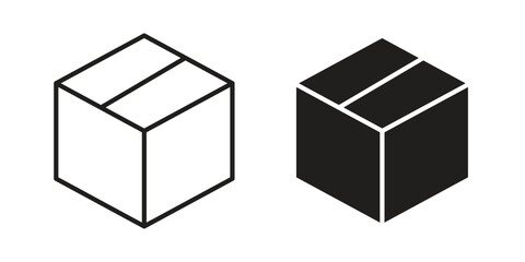 Box icons Vector hand drawn illustration in doodle style. Simple sketch isolated.