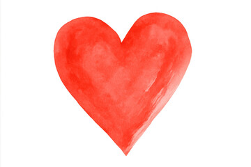 Fototapeta premium Red watercolor heart symbolizing love, romance, and valentine's day