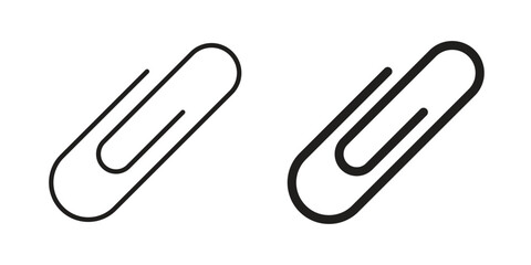 Clip icons Vector hand drawn illustration in doodle style. Simple sketch isolated.
