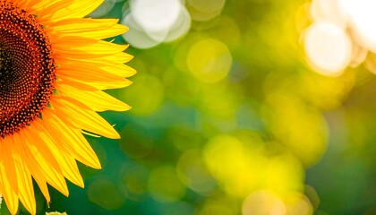 Obraz premium Close-up sunflower vibrant background
