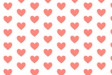 Coral heart pattern creating seamless love background