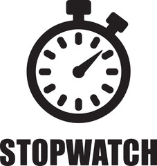 Stopwatch Icon Vector Illustration Depicting Time Management and Productivity Tool