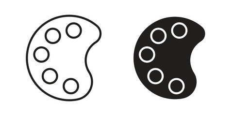 Palette icons Vector hand drawn illustration in doodle style. Simple sketch isolated.
