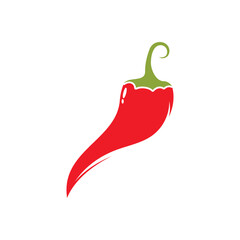 Red hot natural chili icon vector illustration