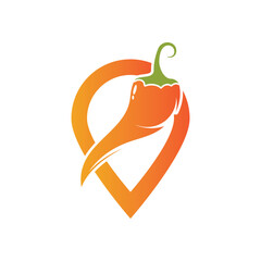 Red hot natural chili icon vector illustration