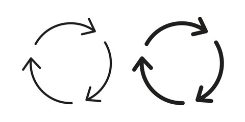 Recycle icons Vector hand drawn illustration in doodle style. Simple sketch isolated.