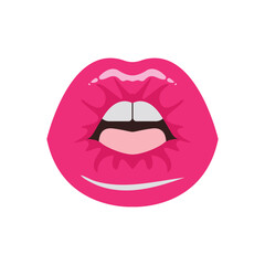 Woman's lips icon vector illustration design