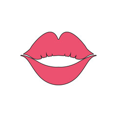 Woman's lips icon vector illustration design