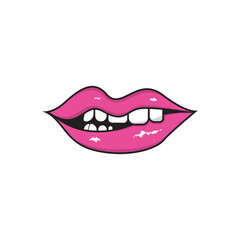 Woman's lips icon vector illustration design
