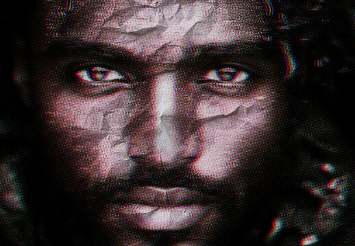 Black And Gray Risograph Overlay Photo Effect