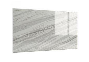 Polished marble slab isolated on transparent background