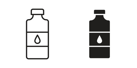 Water bottle icons Vector hand drawn illustration in doodle style. Simple sketch isolated.