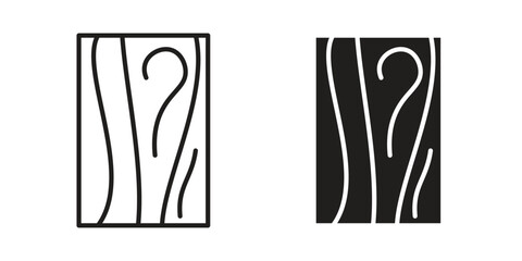 Wood board icons Vector hand drawn illustration in doodle style. Simple sketch isolated.