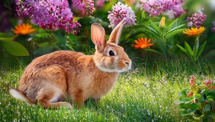 Fototapeta premium rabbit in the garden