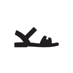 Sandal icon for footwear and fashion design, minimalist vector