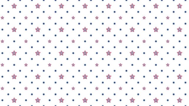 Patriotic stars and dots on a white background pattern