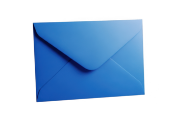 Blue envelope isolated on transparent background
