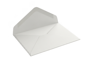 White envelope isolated on transparent background
