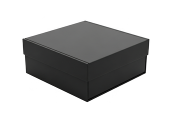 A simple dark cube isolated on transparent background