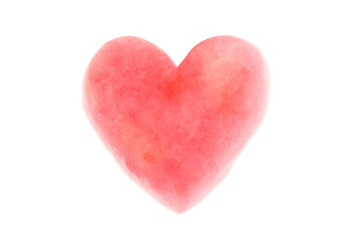 Fototapeta premium Pink fluffy heart symbolizing love and romance on transparent background