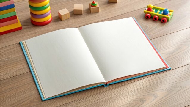 Children�s book open on floor mockup reading mockup kids mockup storybook mockup spread mockup pages mockup print mockup education mockup colorful mockup background image - Powered by Adobe