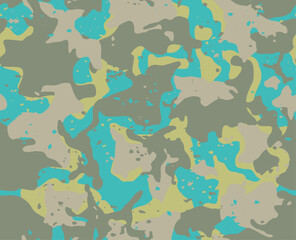 Full seamless military camouflage pattern vector for decor and textile. Army background for textile fabric print. Design for fashion and home design.