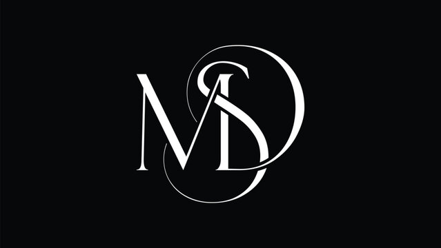 Vector MDS, MSD initial letter monogram logo design. Luxury and fashion logo