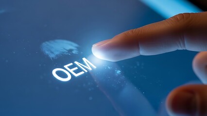 OEM Authentication: Fingerprint Scan on Digital Device Representing Verification & Original Equipment Manufacturer
