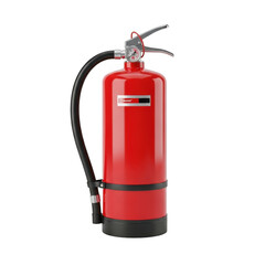 Fototapeta premium Red fire extinguisher isolated on transparent background