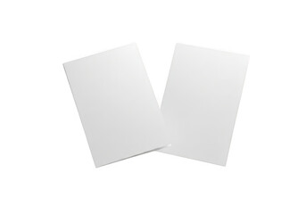 White paper shapes isolated on transparent background