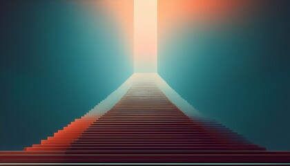 minimalist stairway to light