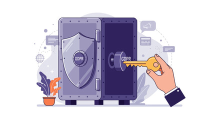 Secure Safe with Key - Protecting Valuable Assets and Data.