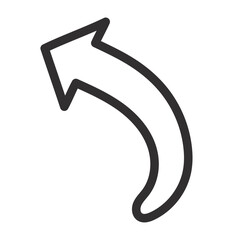 Simple doodle-style arrow drawn with a rough hand-sketched look, isolated on transparent background. Minimal vector illustration suitable for design, navigation, and infographic elements