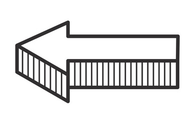 Simple 3D arrow with clean geometric volume, isolated on transparent background. Minimal vector illustration ideal for direction, navigation, and infographic design elements