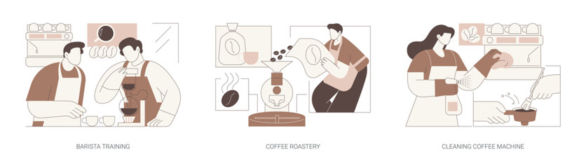 Coffee shop isolated cartoon vector illustrations se