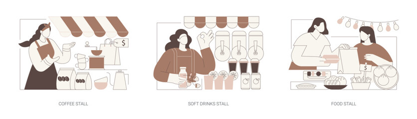 Micro business isolated cartoon vector illustrations se